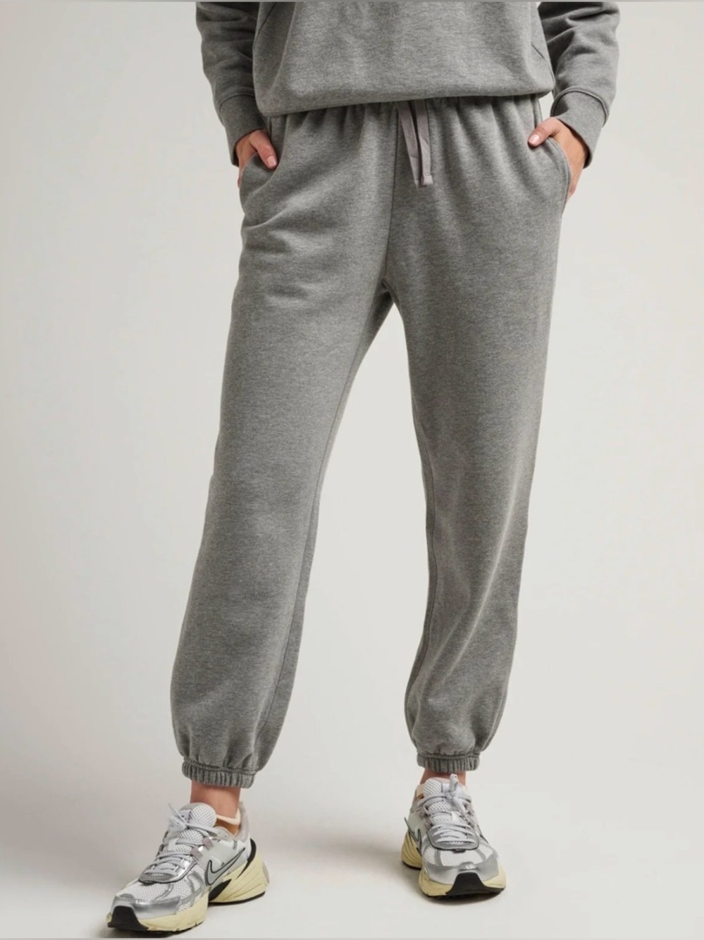 Richer Poorer Gray recycled fleece Jogger sweatpants Set sweatsuit